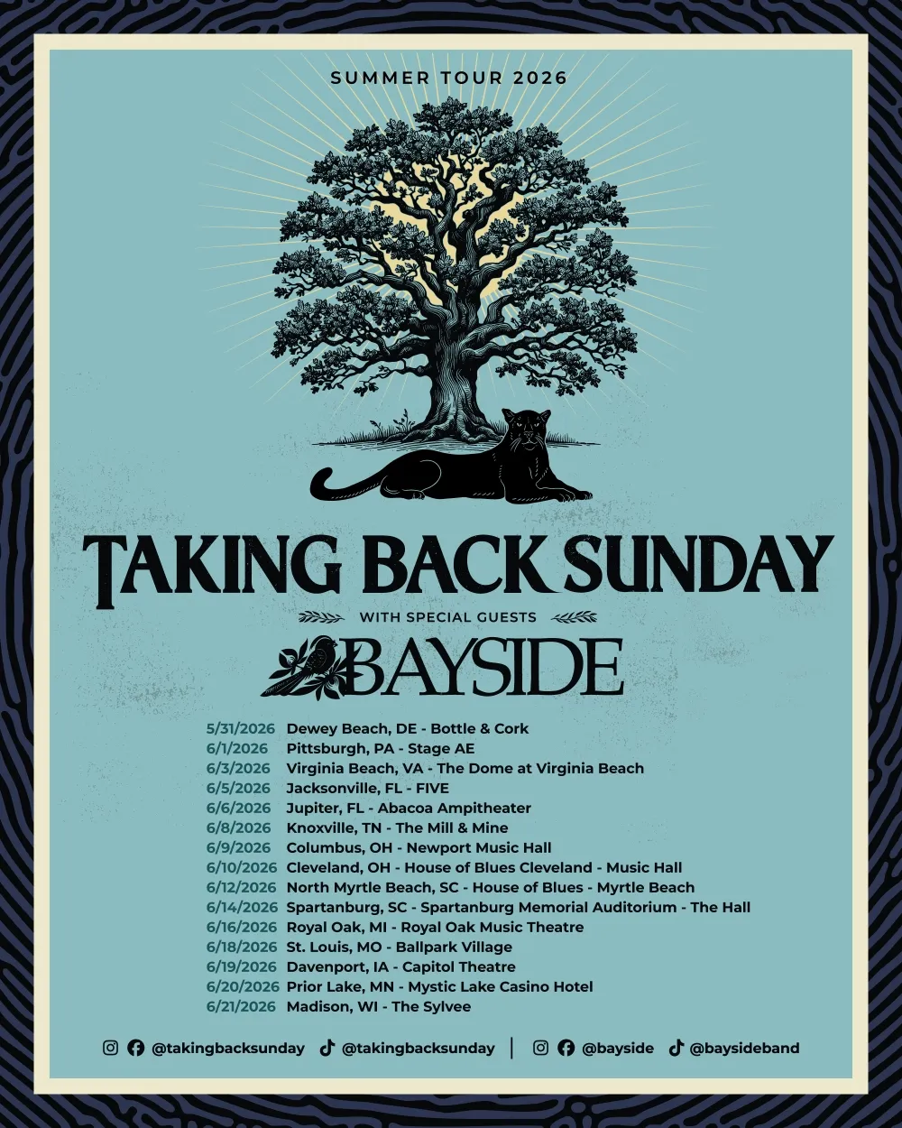 Bayside tour poster — 2026